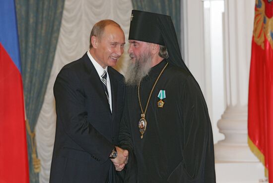 Vladimir Putin and Archbishop Gregory