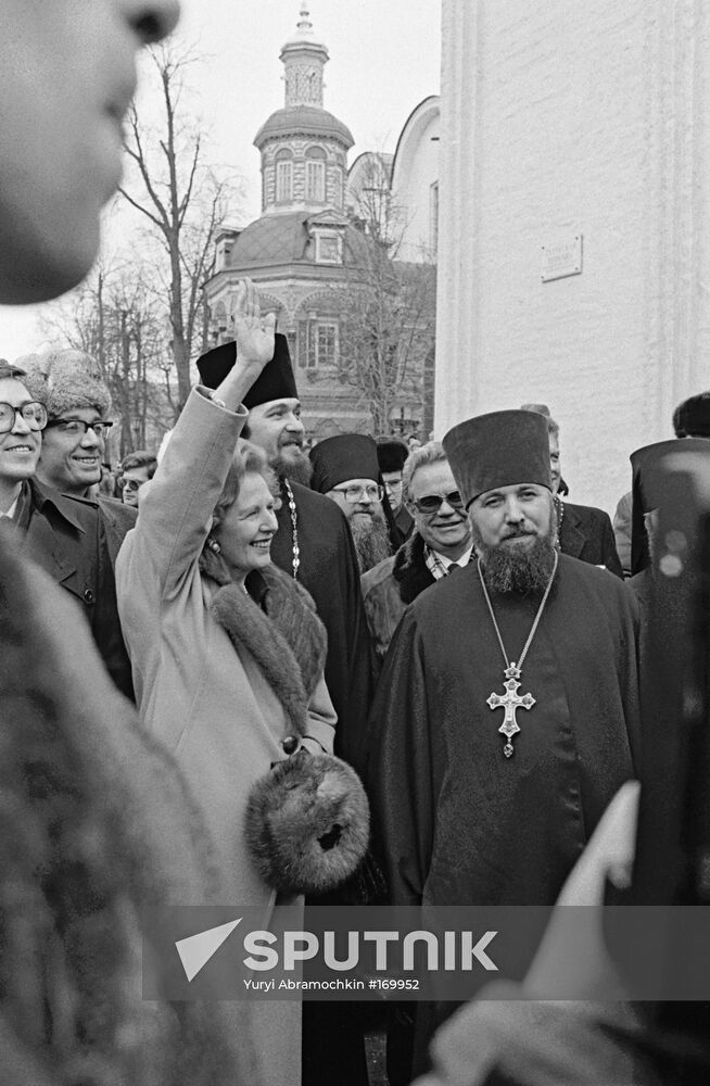 Thatcher visits the USSR and sees the Holy Trinity and St. Sergi