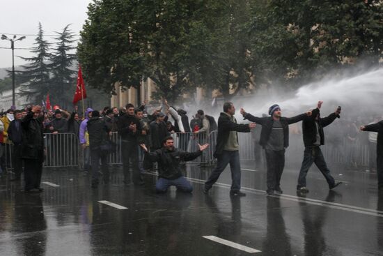 Dispersal of opposition rally in Tbilisi