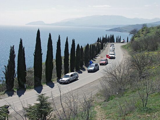 The Crimea, highway, Sudak
