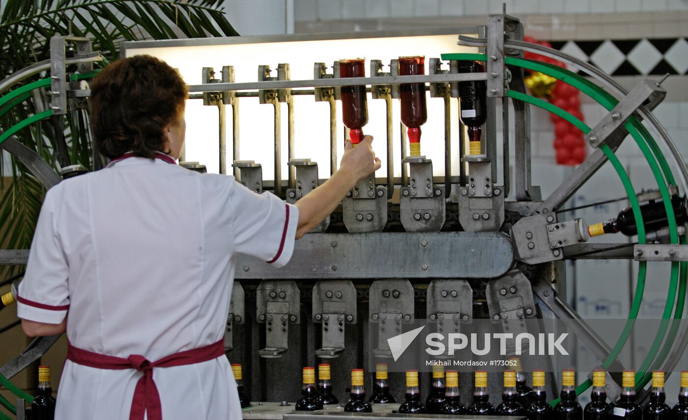 Production process at OAO Alkon alcoholic beverages plant