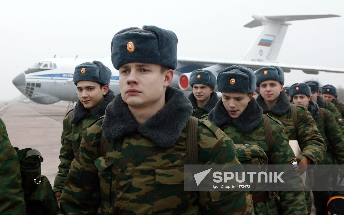 Recruits at the Chkalovsk air base