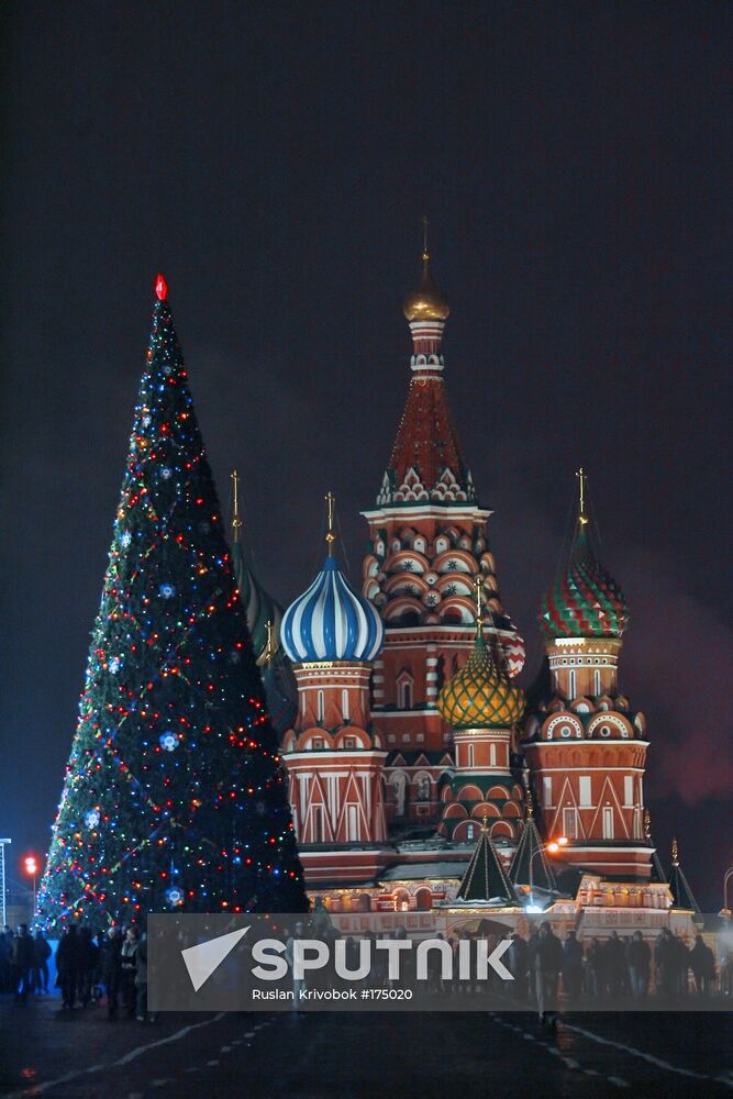 A New Year tree on Red Square 
