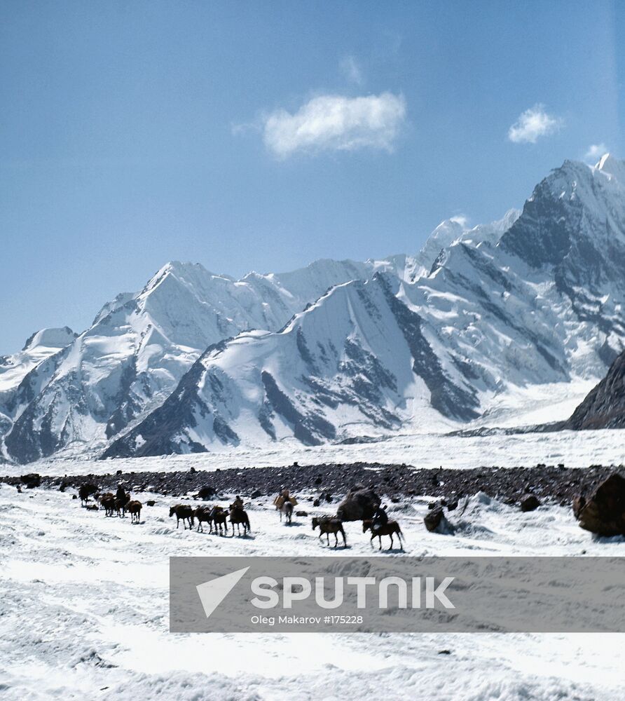 Tajikistan Pamir glacier