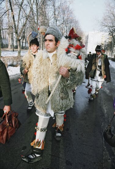 New Year’s festival Malanka, a Moldavian village