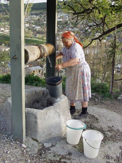 The Crimea, village, resident, well