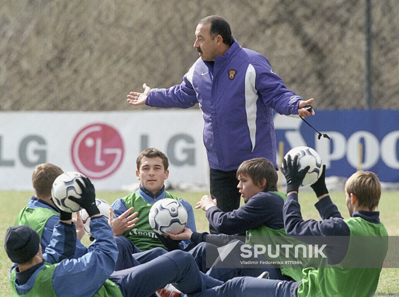 Valery Gazzayev soccer team training