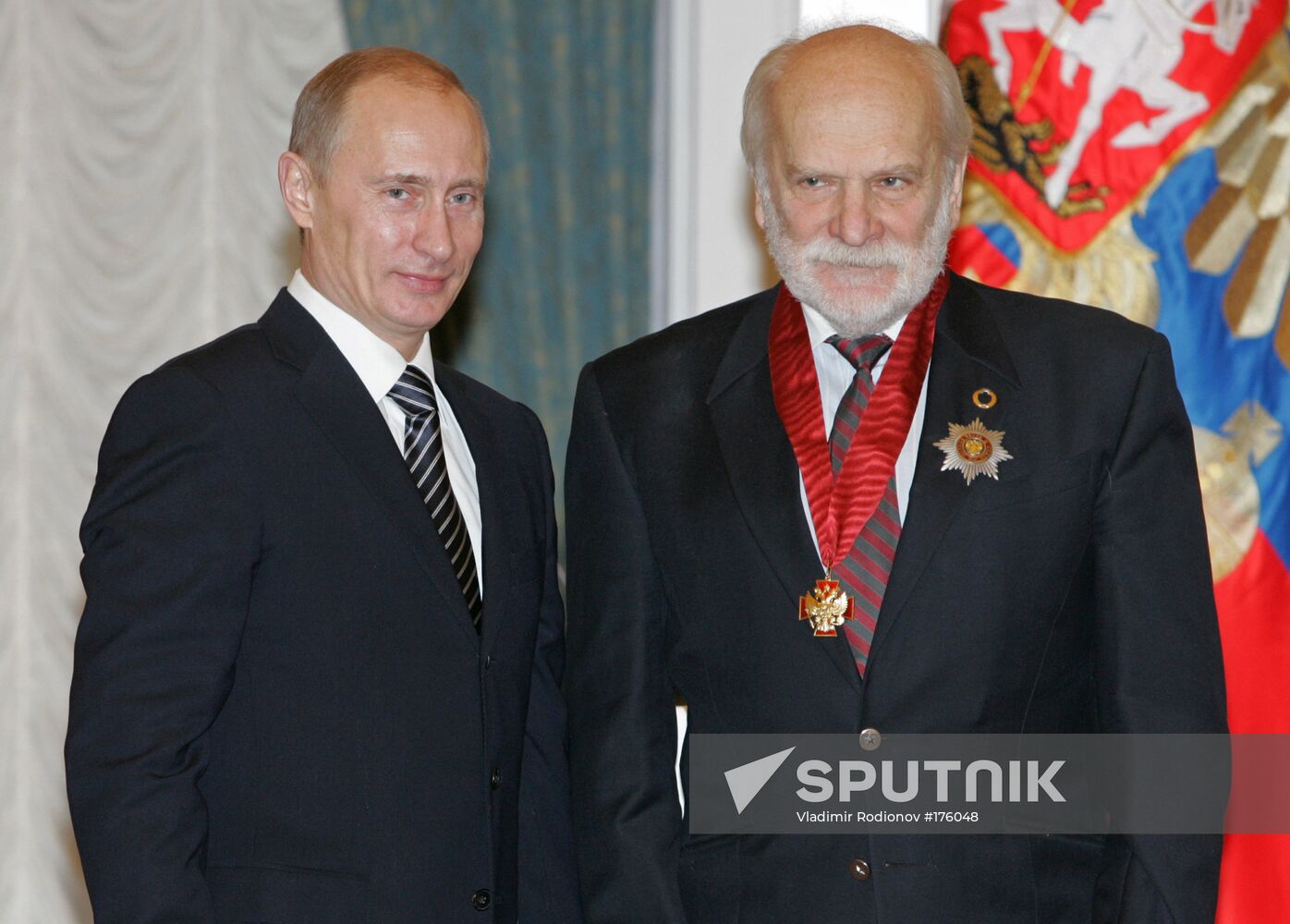 Vladimir Putin and Pyotr Fomenko