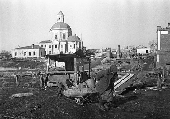 WWII, Gzhatsk, liberation, residents 