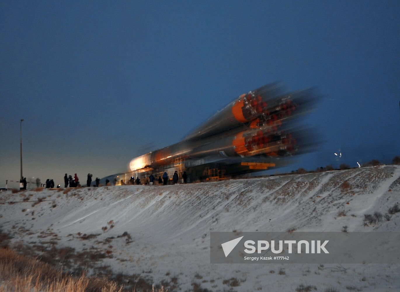 Recovery of Soyuz-FG rocket vehicle