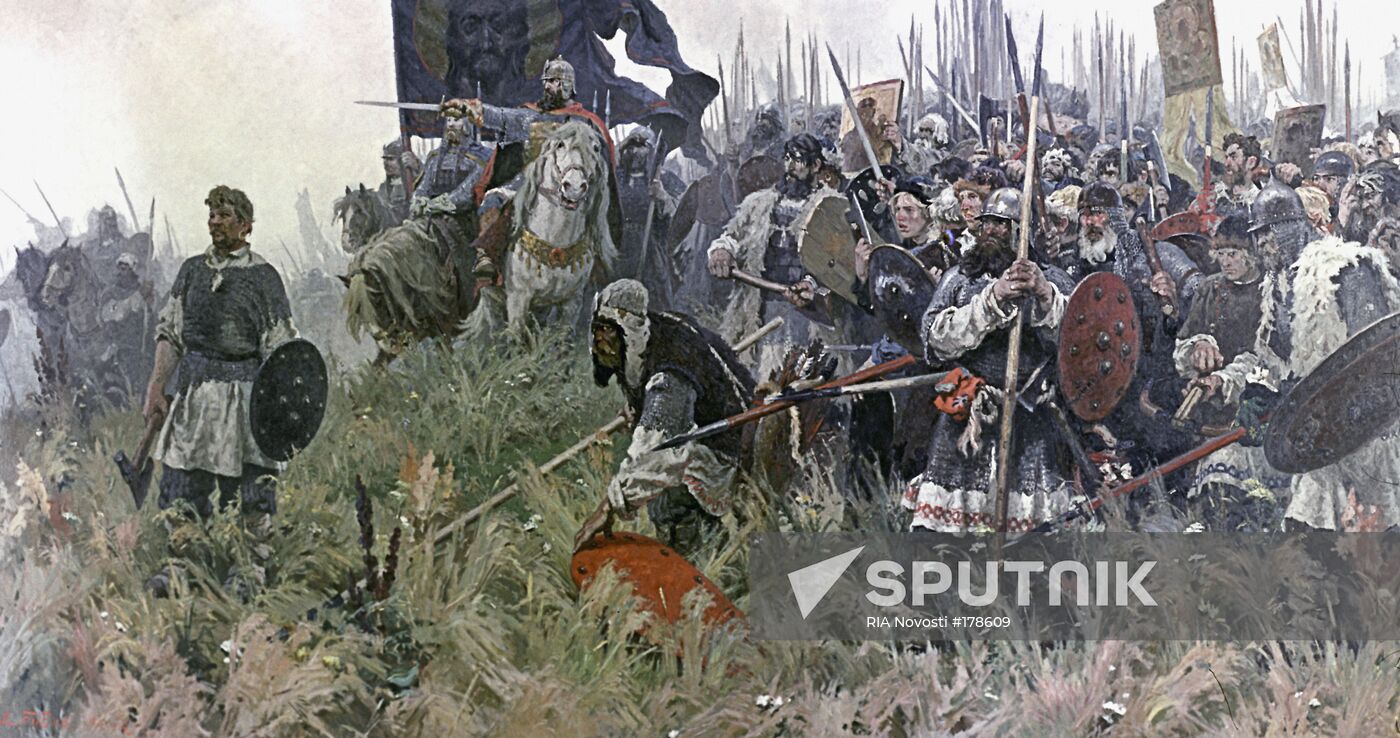 Bubnov painting "Morning on Kulikovo Field"