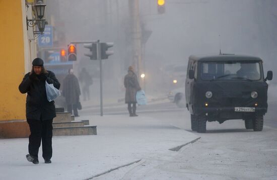 Bitter cold in Chita 
