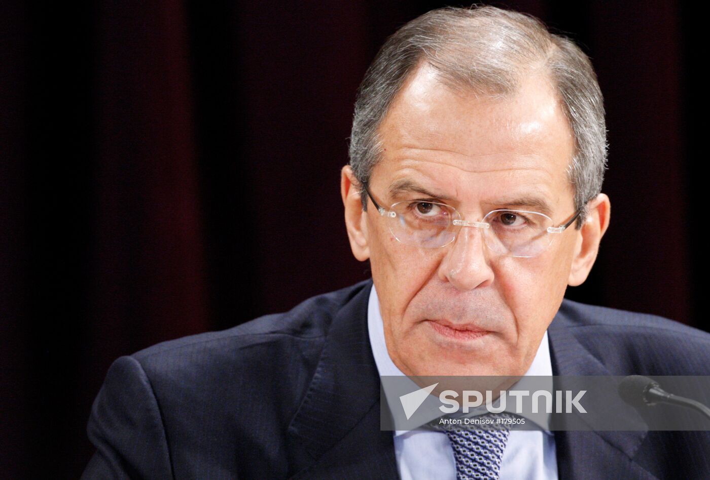 Sergei Lavrov holds a news conference