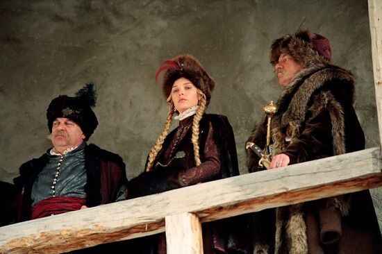 Shooting of the film "Taras Bulba" 