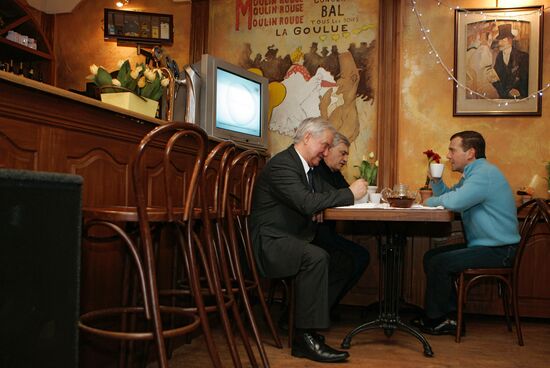 Vladimir Kulakov, Georgy Poltavchenko and Dmitry Medvedev