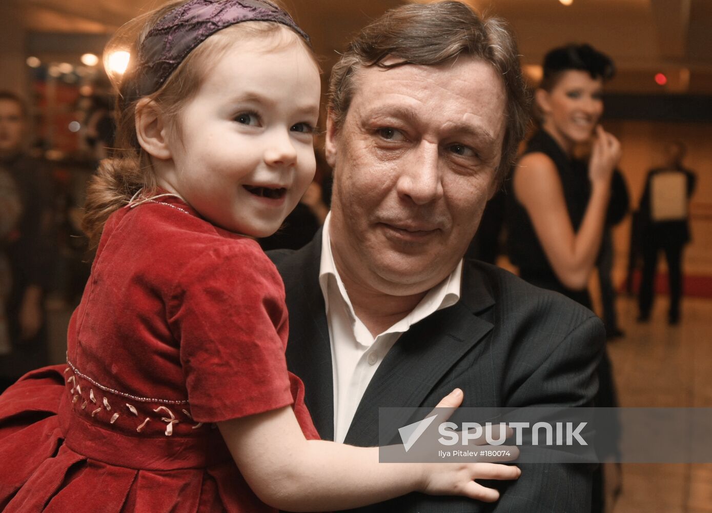 Actor Mikhail Yefremov with his daughter Vera