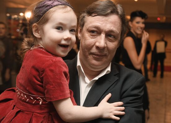 Actor Mikhail Yefremov with his daughter Vera