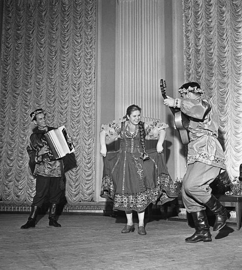 Russian folk dance stage