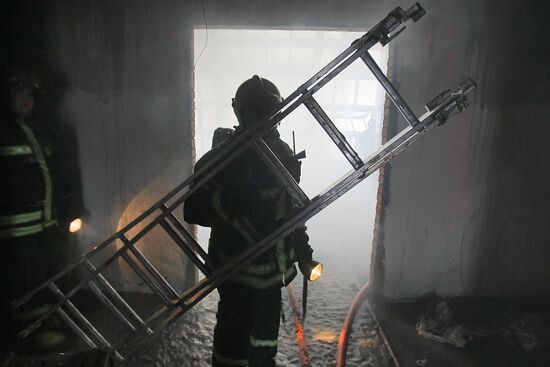 Museum greenhouse fire Moscow