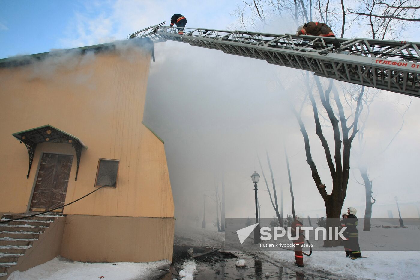 Museum greenhouse fire Moscow