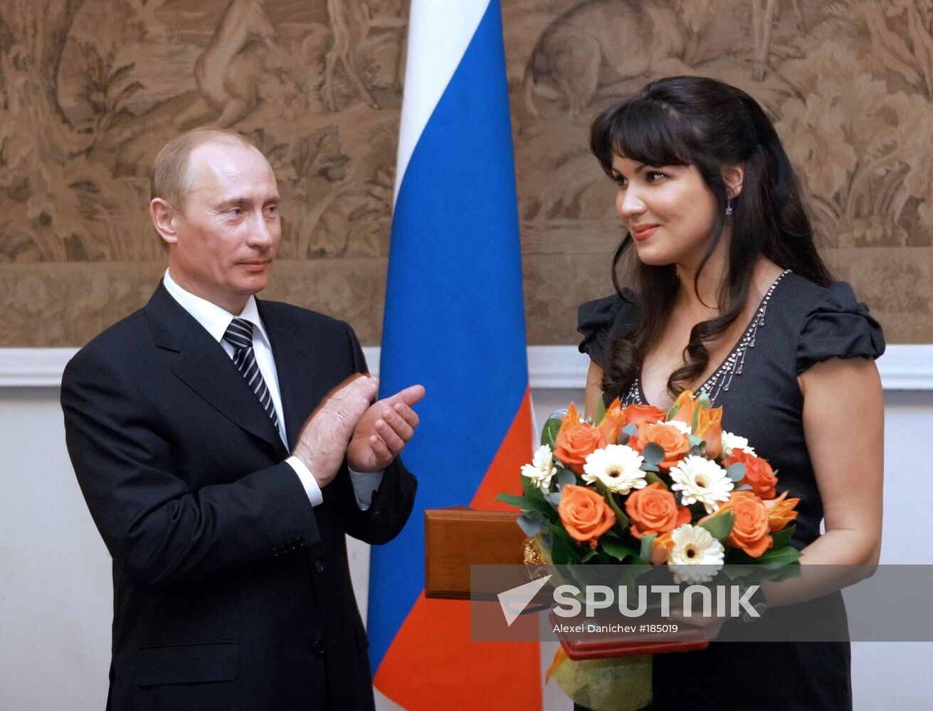 Vladimir Putin and Anna Netrebko