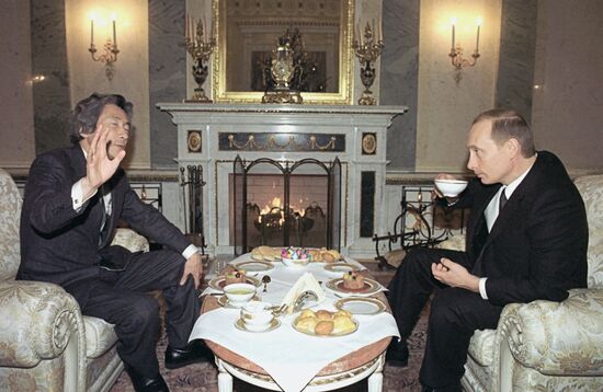 Putin, Koizumi, meeting, conversation, tea-drinking, the Kremlin