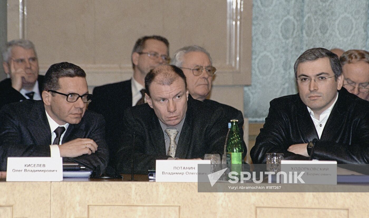 Kiselyov Potanin Khodorkovsky Russian Union of Industrialists an