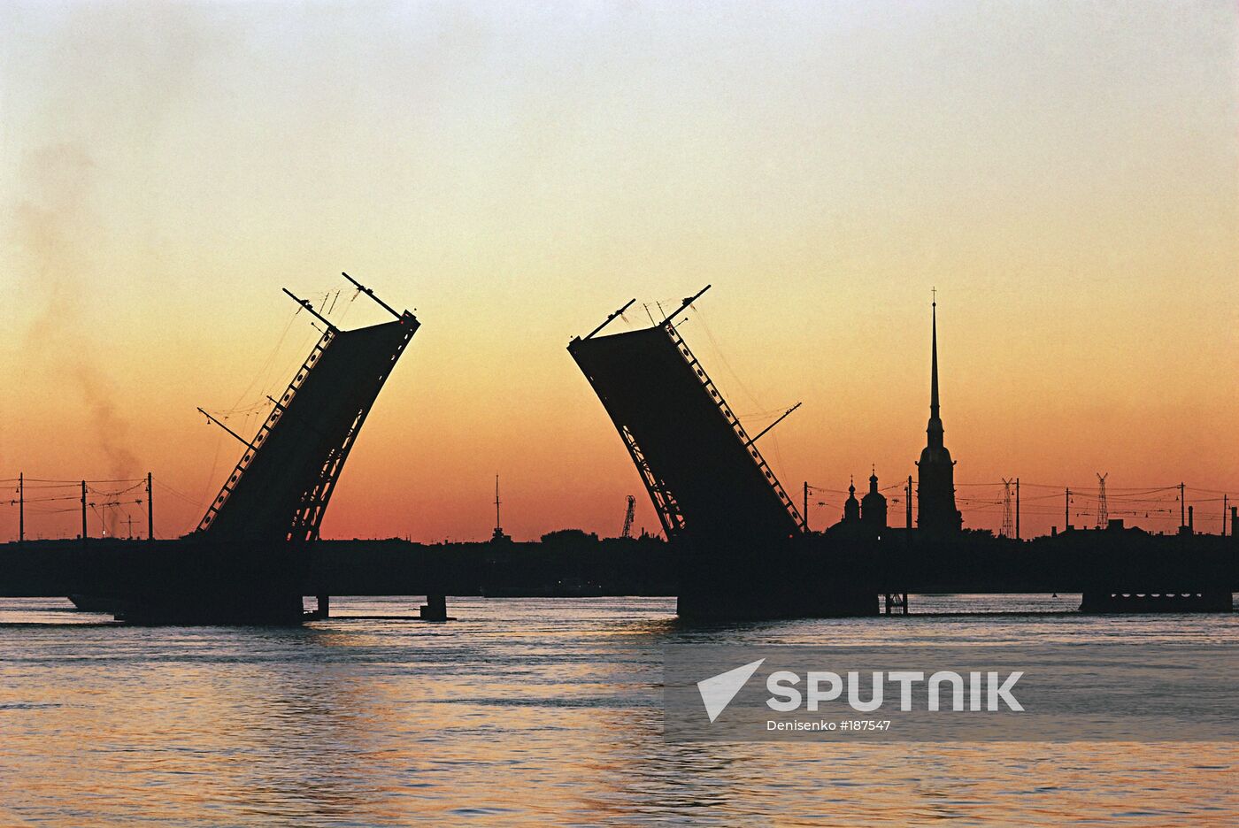 St. Petersburg white nights Kirov Bridge