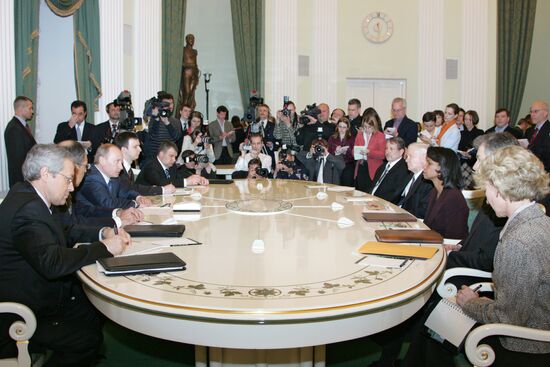 Vladimir Putin, Anatoly Serdyukov, Robert Gates, Condoleezza