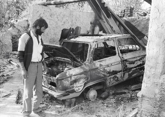 TAJIK VILLAGE FIRE CAR