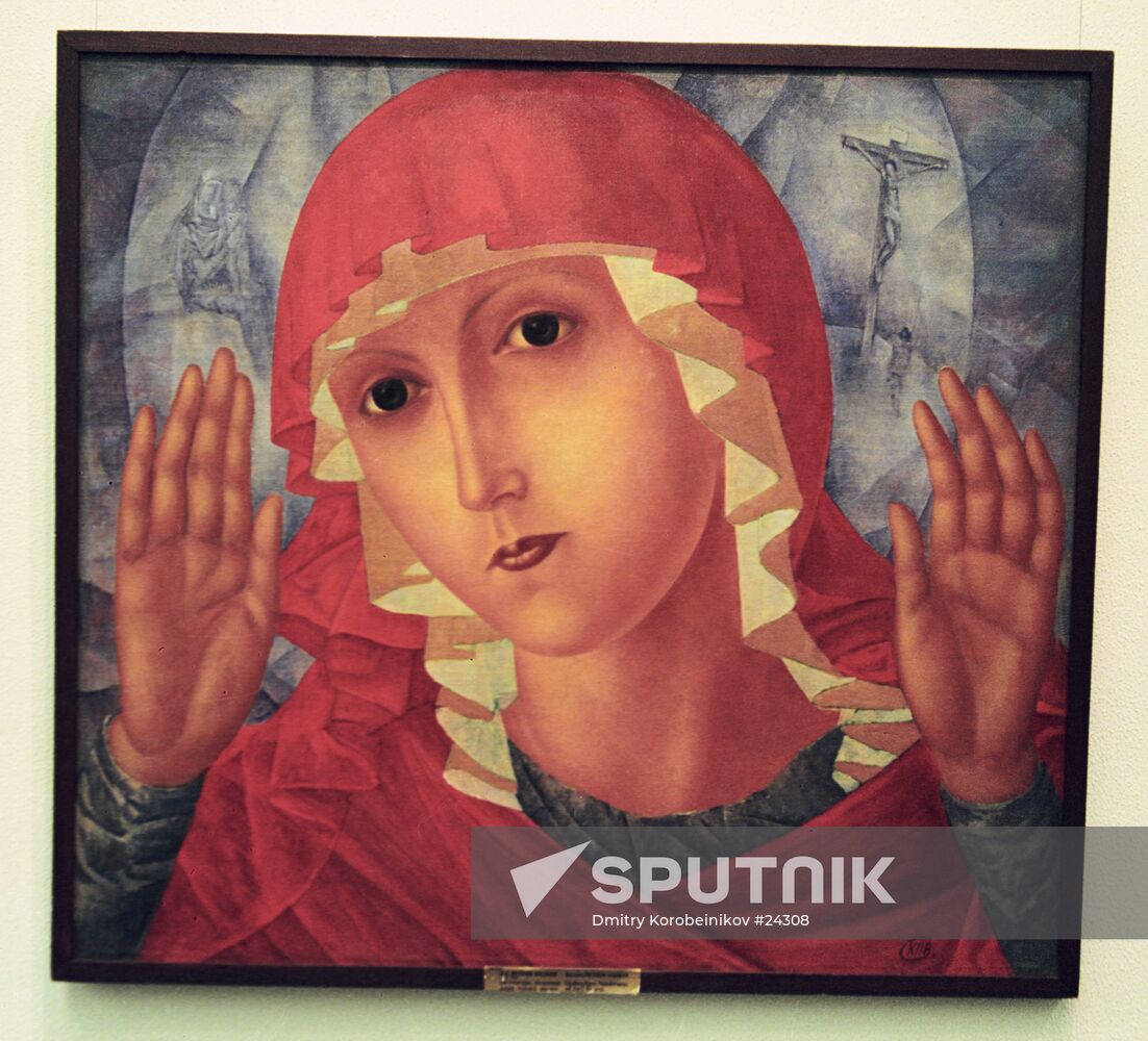 PETROV-VODKIN "OUR LADY THE SOFTENER OF EVIL HEARTS" PAINTING