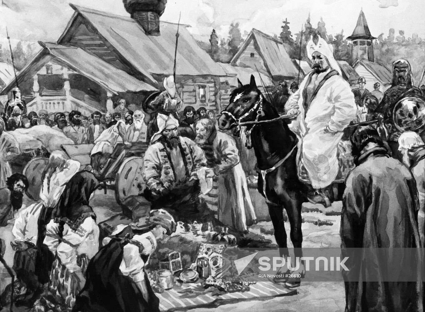 IVANOV PAINTING 'BASKAKS COLLECT RENDER'