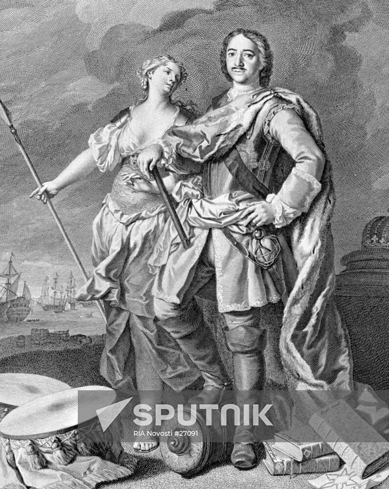 PETER THE GREAT ATTENDED BY MINERVA