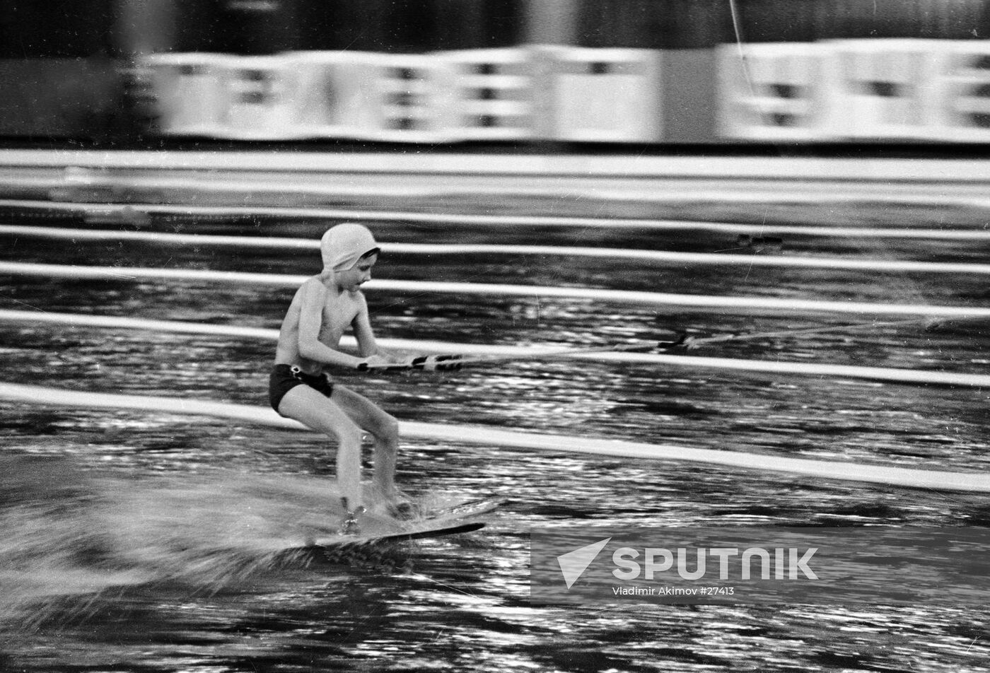 BOY  WATER SKIING