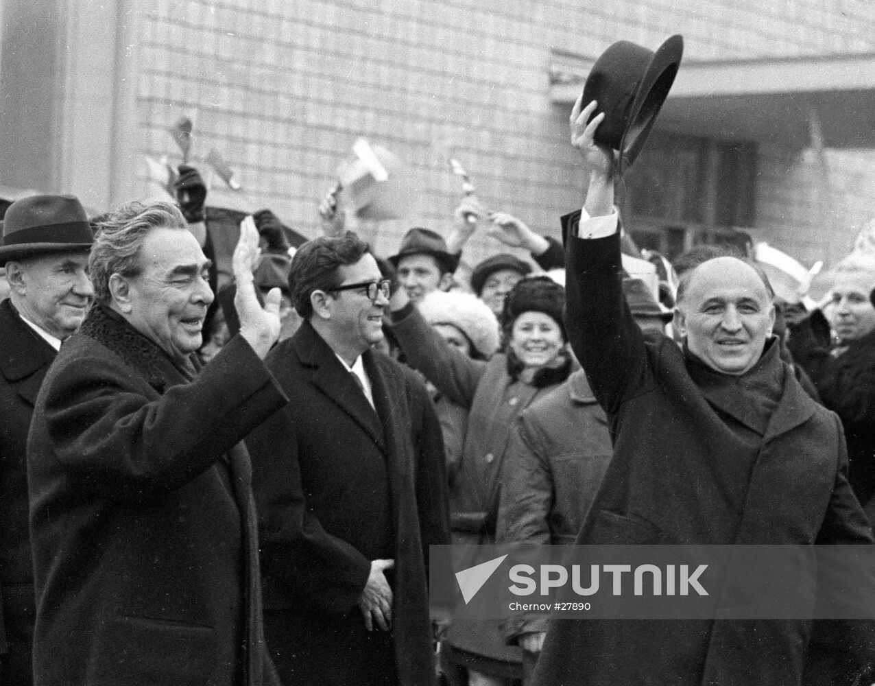 Brezhnev Government Delegation Todor Zhivkov 