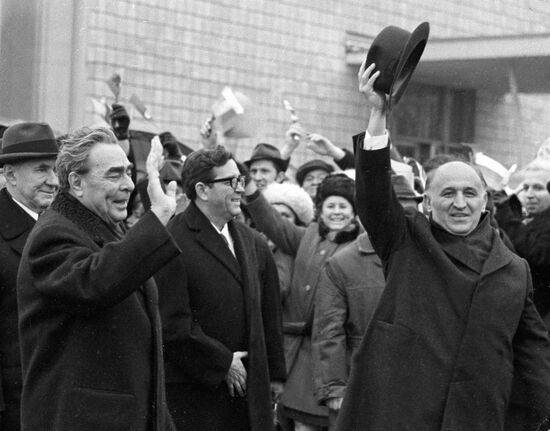 Brezhnev Government Delegation Todor Zhivkov 