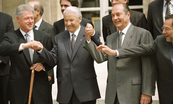 CLINTON YELTSIN CHIRAC