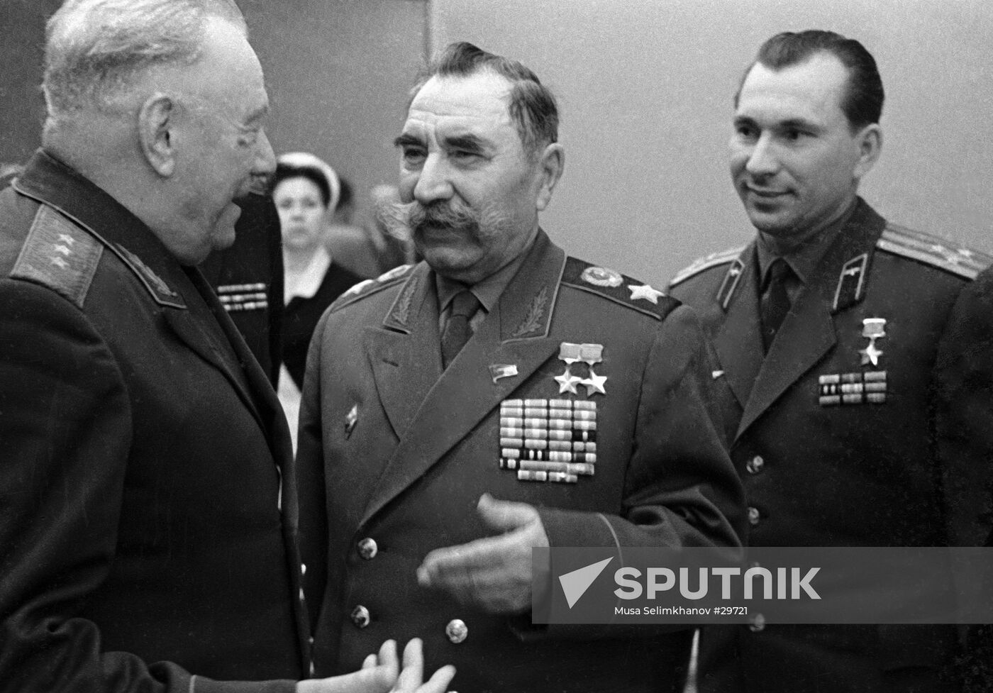 Semyon Budyonny, Filipp Zhmachenko and Pavel Belyayev