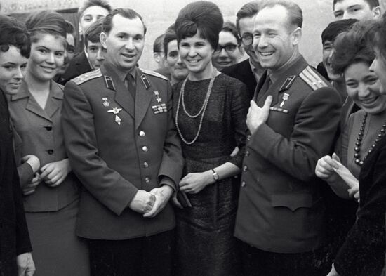 Pilots-Cosmonauts Alexei Leonov and Pavel Belyayev