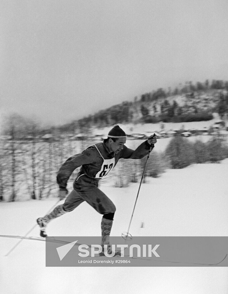 Soviet skier Nikolai Anikin