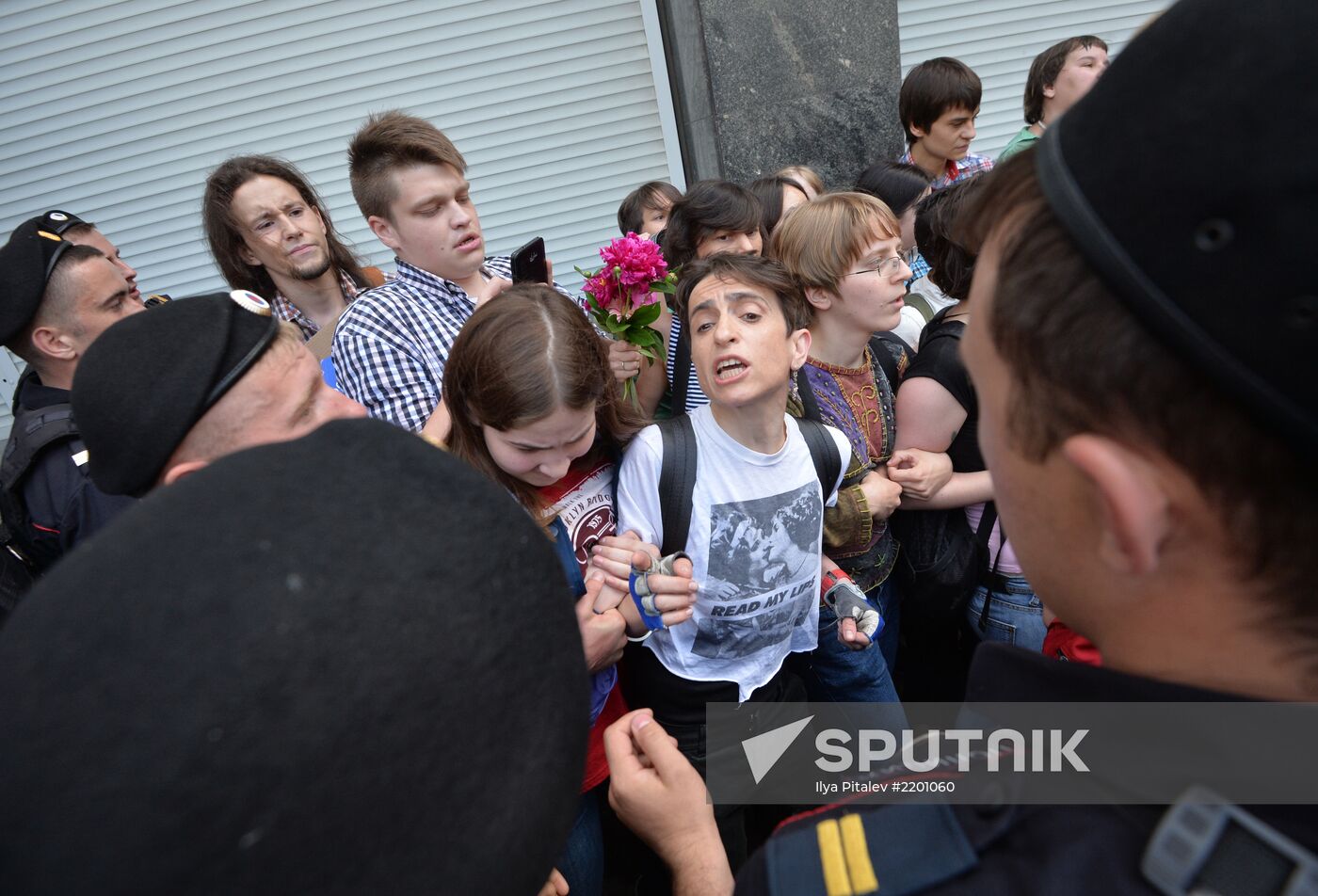 LGBT activists campaign in Moscow