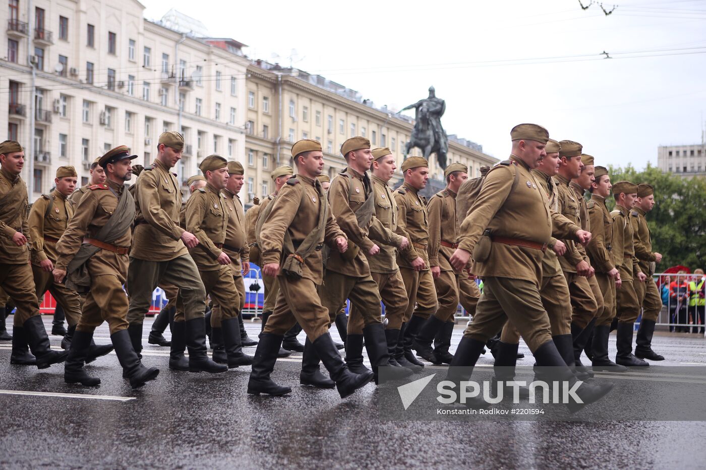 Historical carnival Parade of Districts in Moscow
