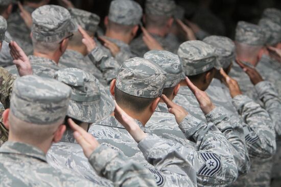Change of command in US Air Base at Manas Airport