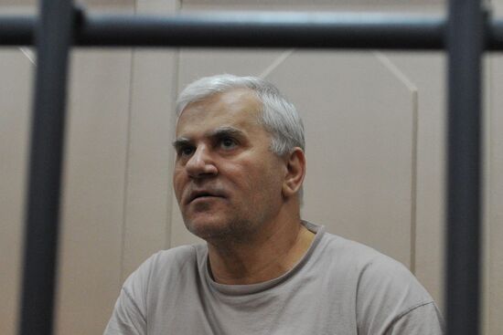 Detained Makhachkala Mayor Said Amirov at Basmanny Court