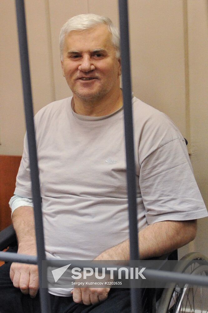 Detained Makhachkala Mayor Said Amirov at Basmanny Court
