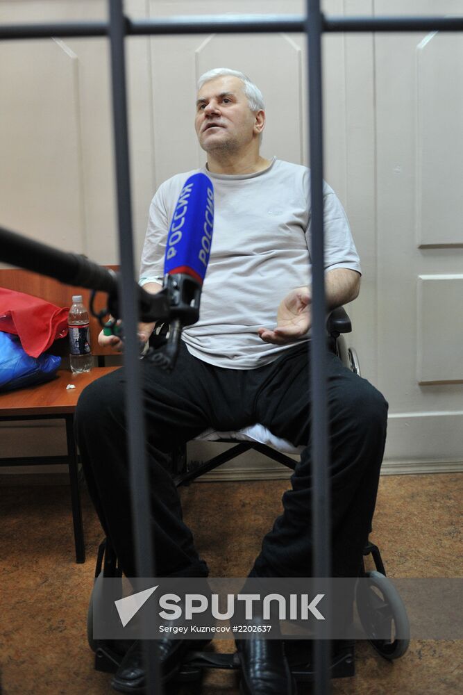 Detained Makhachkala Mayor Said Amirov at Basmanny Court