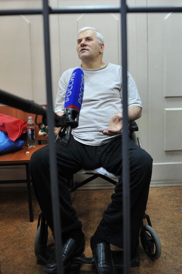 Detained Makhachkala Mayor Said Amirov at Basmanny Court