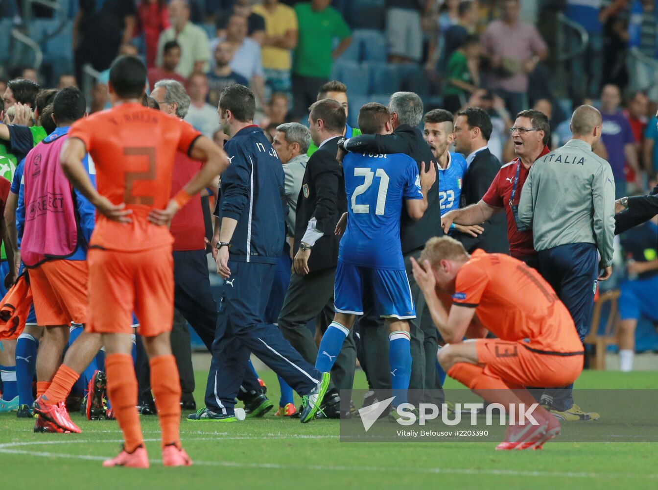 UEFA European U-21 Football Championship. Italy vs. Netherlands