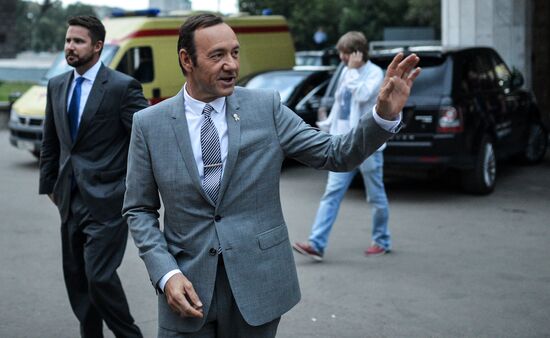 Actor Kevin Spacey visits Moscow