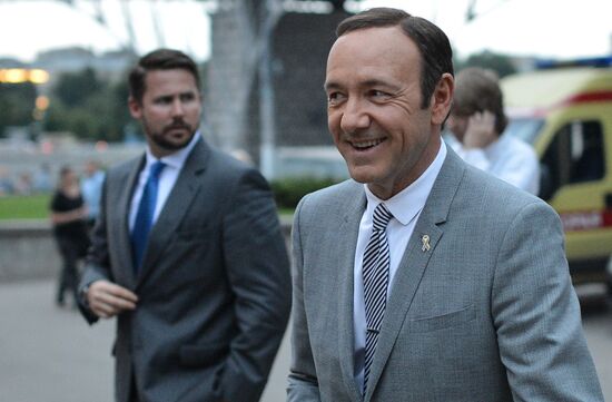 Actor Kevin Spacey visits Moscow